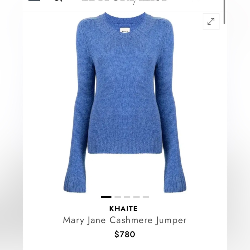 Khaite Blue chasmere sweater